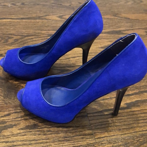 Rsvp blue suede heels - Picture 2 of 3
